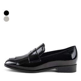 [KUHEE] Loafers 9015K 2cm-Women's Creck Fringe Formal Shoe Strap Middle Heel Handmade Shoes - Made in Korea