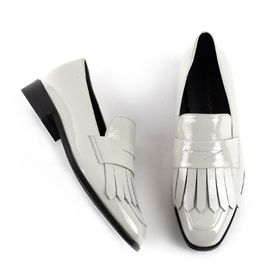 [KUHEE] Loafers 9015K 2cm-Women's Creck Fringe Formal Shoe Strap Middle Heel Handmade Shoes - Made in Korea