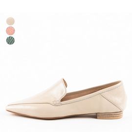 [KUHEE] Loafers 9030K 1.5cm-Women's Chic Manish Cushion Shoes Pastel Color Middle Heel Handmade Shoes-Made in Korea