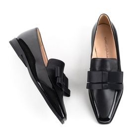 [KUHEE] Loafers 9032K 1.5cm - Women's Ribbon Classic Dress Shoes Lovely Middle Heel Handmade Shoes - Made in Korea
