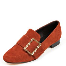 [KUHEE] Loafers 8366K 2cm - Women's Suede Classic Daily Casual Shoes Middle Heel Handmade Shoes - Made in Korea