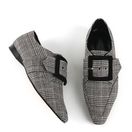 [KUHEE] Loafers 8420K 1.5cm - Women's Pumps Oxford Houndstooth Check Daily Casual Shoes - Made in Korea
