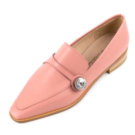 [KUHEE] Loafers 9049K 2cm-Women's Square Toe Formal Shoes Jewelry Middle Heel Handmade Shoes-Made in Korea