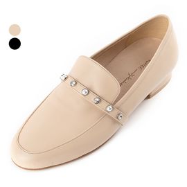 [KUHEE] Loafers 9066K 2cm - Women's Pumps Strap Pearl Casual Shoes - Made in Korea