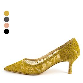 [KUHEE] Pumps_9024K 6cm _ Pumps Women's shoes with Comfort, High heels, Wedding, Party shoes, Handmade, Fabric Lace _ Made in Korea