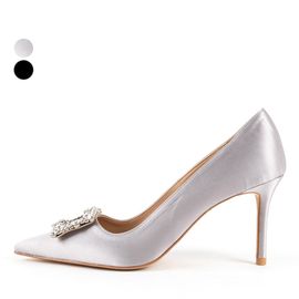 [KUHEE] Pumps_9043K 8cm _ Pumps Women's shoes with Comfort, High heels, Wedding, Party shoes, Handmade, Satin, Fabric _ Made in Korea
