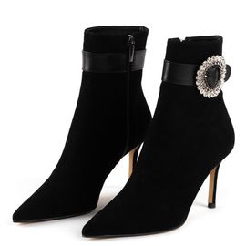 [KUHEE] Ankle_8412K 8cm _ Ankle Boots Women's High Heels, Wedding, Party Handmade, Sheepskin leather _ Made in Korea