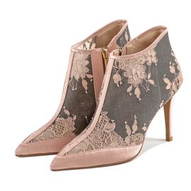 [KUHEE] Bootie 9065K 9cm - High Heel Lace Feminine Party Casual Shoes - Made in Korea