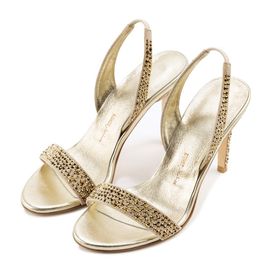 [KUHEE] Sandals 9115K 9cm-Wedding Strap High Heel Party Shoes Beads Open Toe Sling Bag Handmade Shoes - Made in Korea