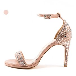 [KUHEE] Sandals 9116K-1 9cm-Open Toe Party Shoes Crystal Beads High Heels Handmade Shoes - Made in Korea