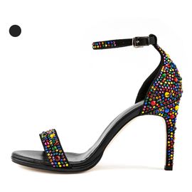 [KUHEE] Sandals 9116K 9cm-Open Toe Party Shoes Colorful Beads High Heels Handmade Shoes - Made in Korea