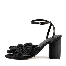 [KUHEE] Sandals 2029K 8cm-Ribbon Embellished Open-toe Strap High Heel Shirring Handmade Shoes-Made in Korea