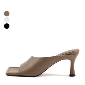 [KUHEE] Sandals 2057K 7cm-Mule Cowhide Open-toe Classic Modern Handmade Shoes - Made in Korea