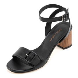 [KUHEE] Sandals 9106K 6cm-Middle Heel Strap Buckle Open-toe Sling Bag Handmade Shoes - Made in Korea