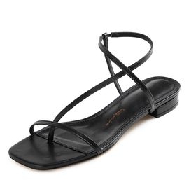 [KUHEE] Sandals 9146K 1.5cm-Open Toe Strap Flat Flip Flops Handmade Summer Vacation Shoes - Made in Korea