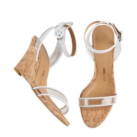 [KUHEE] Sandals 9150K 8cm-Open Toe Wedge Heel Summer Vacation Shoes - Made in Korea