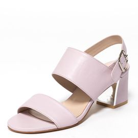 [KUHEE] Sandals 8182K 6cm-Strap Open-toe Slingback Middle Heel Handmade Shoes - Made in Korea