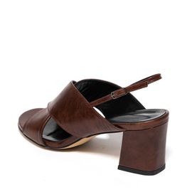 [KUHEE] Sandals 8183K 6cm-Strap Slippers Open-toe Slingback Middle Heel Handmade Shoes - Made in Korea