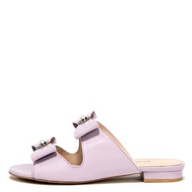 [KUHEE] Sandals 8185K 1.5cm-Slippers Open-toe Slingback Pearl Ribbon Handmade Shoes-Made in Korea
