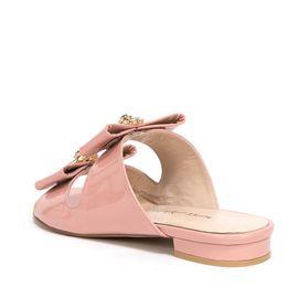 [KUHEE] Sandals 8192K 1.5cm-Ribbon Flower Gemstone Slippers Open Toe Mule Summer Handmade Shoes - Made in Korea