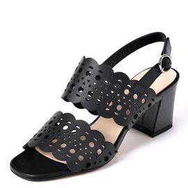 [KUHEE] Sandals 8217K 6cm-Dot Strap Open-Toe Cushion Party Shoes Sling Bag Handmade Shoes - Made in Korea