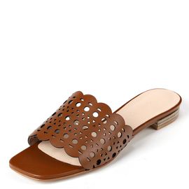 [KUHEE] Sandals 8224K 1.5cm-Slippers Open-Toe Flat Natural Handmade Shoes-Made in Korea