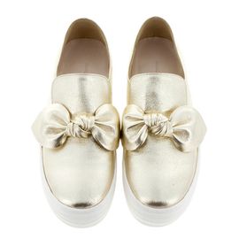 [KUHEE] Slip-on 8112K 4cm-Sneakers Casual Gold Ribbon Cushion Tall Daily Handmade Shoes-Made in Korea