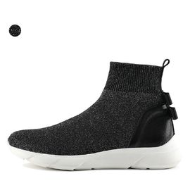 [KUHEE] Sneakers (9008K) 3cm- socks sneakers spandex ankle daily casual platform cowhide handmade shoes - Made in Korea