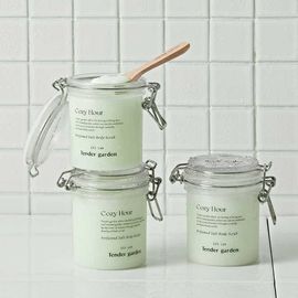 [Tender garden] Cozy Hour Purfumed Salt Body Scrub Nr.51 Green Chypre 350g-Exfoliating Body Peeling Skin Care Scrub-Made in Korea