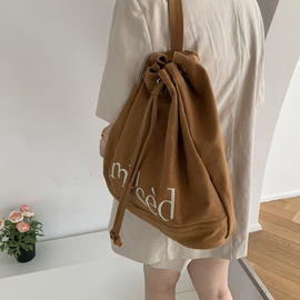 [GIRLS GOOB] Women's Vintage Oxford Bucket Backpack Shoulder Bag, China OEM