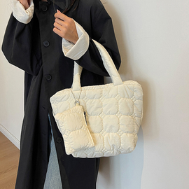 [GIRLS GOOB] Women's Embossed Padded tote bag Shoulder Bag Handbag, China OEM
