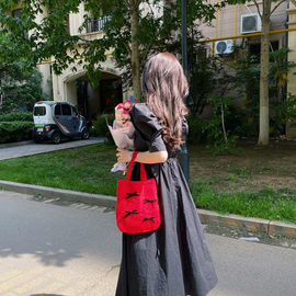 [GIRLS GOOB] Women's Casual Ribbon Tote Bag - OEM China