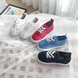 [GIRLS GOOB] Kids Canvas Shoes Boys Girls Low Top Lace-up Canvas Slip On Fashion Sneakers - Made In KOREA