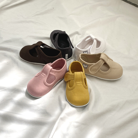 [GIRLS GOOB] Toddler Boys and Girls T-Starp Flats Canvas Infant Shoes - Made In KOREA