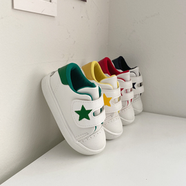 [GIRLS GOOB] Toddler Velcro Star Sneakers Canvas Little Kids Tennis School Walking Shoes - Made In KOREA