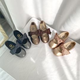 [GIRLS GOOB] Girls Ballerina Flats Mary Jane Front Bow Dress Shoes, Toddler - Made in KOREA