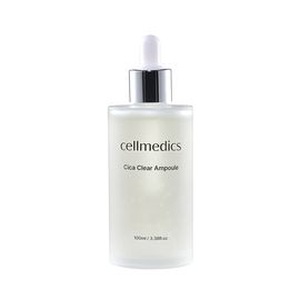 CELLMEDICS CICA CLEAR AMPOULE 100ml , Moisture Balance, Sebum Control, Skin Soothing, Skin Barrier Strengthening - Made in Korea