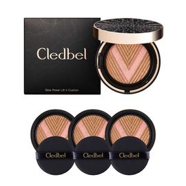 Cledbel Glow Power Lift V Cushion (1main product+3 refills)_Covering Skin blemishes, Pore Cover, Bright Skin Expression_Made in Korea