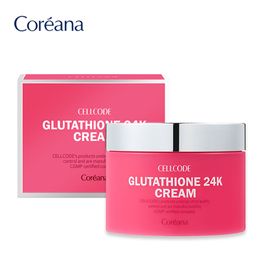 Coreana Cellcode Glutathione 24K Cream 100g, Brightening, Wrinkle Care, Niacinamide, Lecithin, Panthenol, Glutathione, Blue Lotus Extract - Made in KOREA