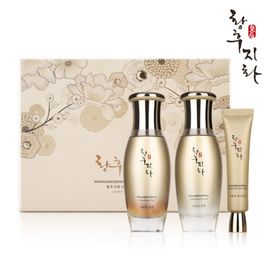 Coreana HWANGHOOZIHWA RE:BORNYOEN Cosmetics 3-piece Set (Sap, Essence, Eye cream), Moisturizing, Wrinkle Care, Nutrition Supply, Noni Extract, Adenosine - Made in Korea