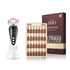 RODIN SHO Recovery Ampoule Set +Galvanic Massager, high frequency massager, glowing skin, moisturizing, skin nutrition, magnetic moisturizing, hydrolyzed collagen, home beauty care