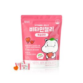 [HAMSOA] Vitamin Jelly Peach Flavor 100 Tablets, Nutritional Supplement Jelly for Kids to Enjoy Like a Snack, Jelly with Children's Vitamins and Minerals - Made in Korea