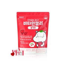 [Hamsoa] Vitamin Jelly For Kids Strawberry Flavor, Vitamins and Minerals Jelly (100 Packs)  - Made in Korea