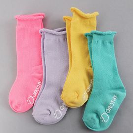 [Gienmall] Toddler Child Socks 4sets socks-Boys and girls simple basic character Mesh baby socks-Made in Korea