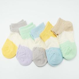 [Gienmall] Toddler Child Socks 5sets Ankle socks - Boys and Girls Pastel Baby Socks - Made in Korea