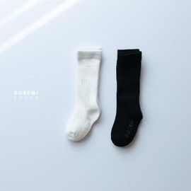[Gienmall] Toddler Child Knee High Socks 2Pairs-Boy, girl, Half tights, Non-Slip, Foot Odor-Preventing, Anti-Static-Made in Korea