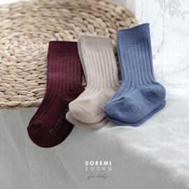[Gienmall] Toddler Child Knee High Socks 3Pairs-Boy, girl, Half tights, Non-Slip, Foot Odor-Preventing, Anti-Static-Made in Korea
