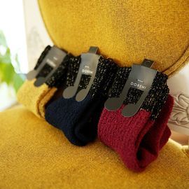 [Gienmall] Baby Toddler Kids Fuzzy Socks 1Pairs-Non Skid Soft Fluffy Socks Cozy Warm Fleece Home Sleeping Winter Ankle Crew Socks-Made in Korea