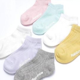 [Gienmall] Toddler Child Socks 7sets Ankle socks-Boys and Girls Simple Basic Baby Socks-Made in Korea