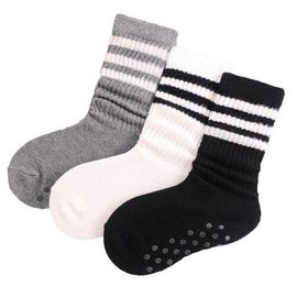 [Gienmall] Toddler Child Warmer Stockings Socks 3set-Boys and Girls Loose fit Simple Basic Baby Socks-Made in Korea